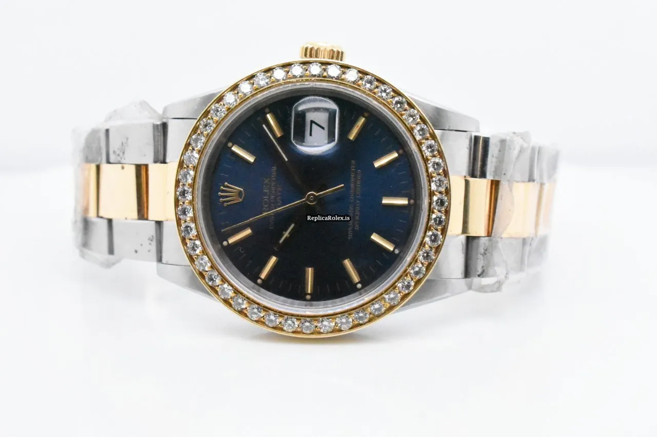 Excellent Copies Rolex Oyster Perpetual Date 15223 Caliber 3135 Automatic Movement 34mm Gold/steel Case Mens/unisex Watch - Image 4