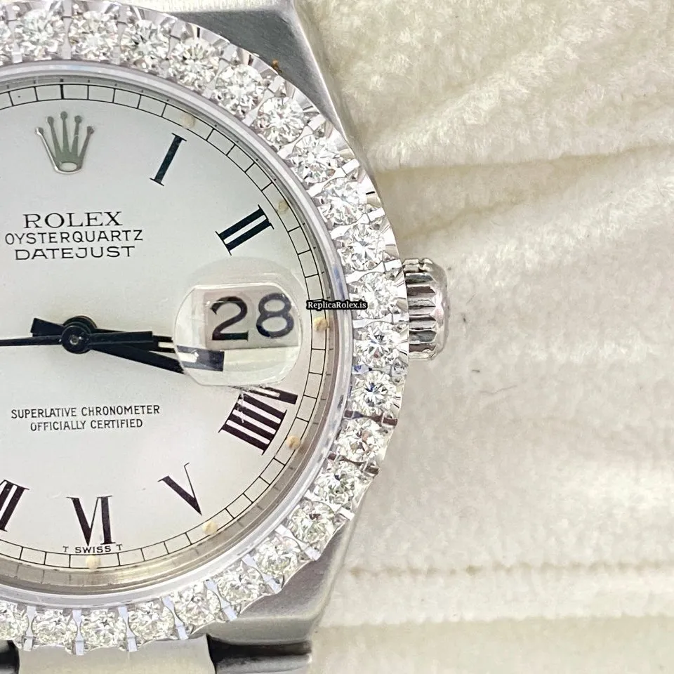 Design Copies Rolex Datejust Oysterquartz 17000 Quartz Movement 36mm Steel Case Mens/unisex Watch - Image 4