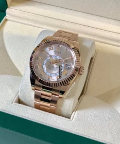 Suitable Copy Rolex Sky-dweller 326935 Caliber 9001 Automatic Movement 42mm Rose Gold Case Mens/unisex Watch