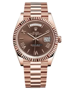 Cheap Fake Rolex Day-date 40 228235 Caliber 3255 Automatic Movement 40mm Rose Gold Case Mens/unisex Watch