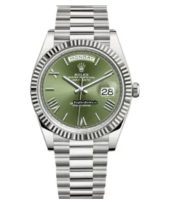 Great Replica Rolex Day-date 40 228239 Caliber 3255 Automatic Movement 40mm White Gold Case Mens/unisex Watch