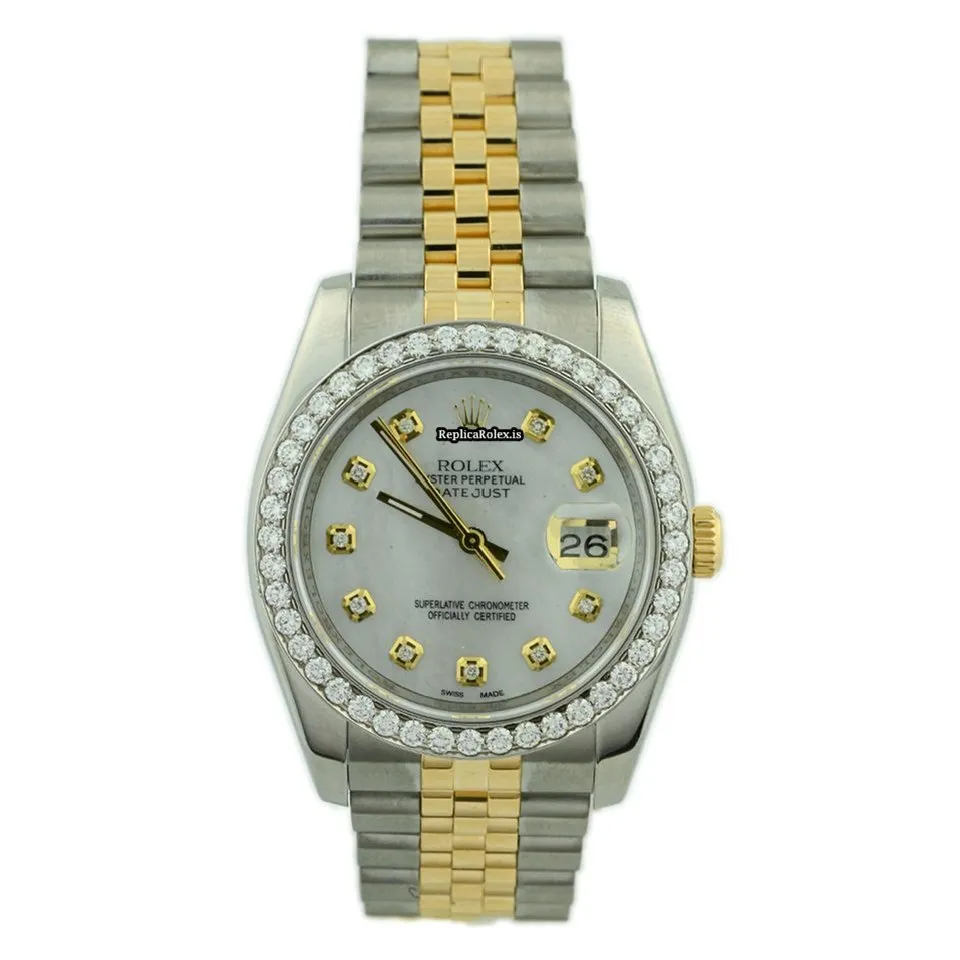 Fabulous Imitation Rolex Datejust Turn-o-graph 116263 Caliber 3135 Automatic Movement 36x44mm Gold/steel Case Mens/unisex Watch