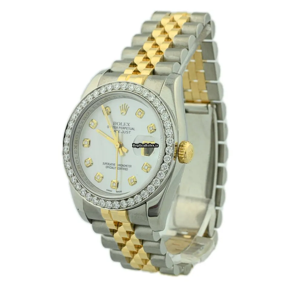 Fabulous Imitation Rolex Datejust Turn-o-graph 116263 Caliber 3135 Automatic Movement 36x44mm Gold/steel Case Mens/unisex Watch - Image 2