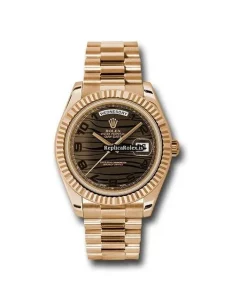 Suitable Fake Rolex Day-date II 218235 Caliber 3156 Automatic Movement 41mm Rose Gold Case Mens/unisex Watch