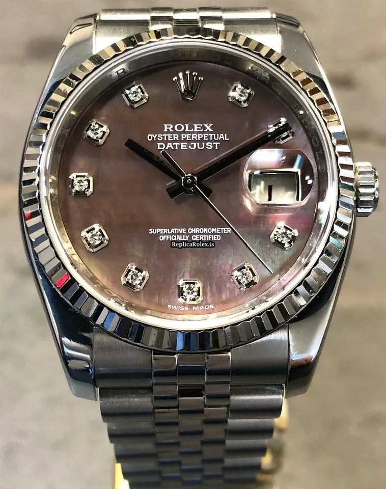 Fine Replica Rolex Datejust 116234 Automatic Movement 36mm Steel Case Mens/unisex Watch - Image 2