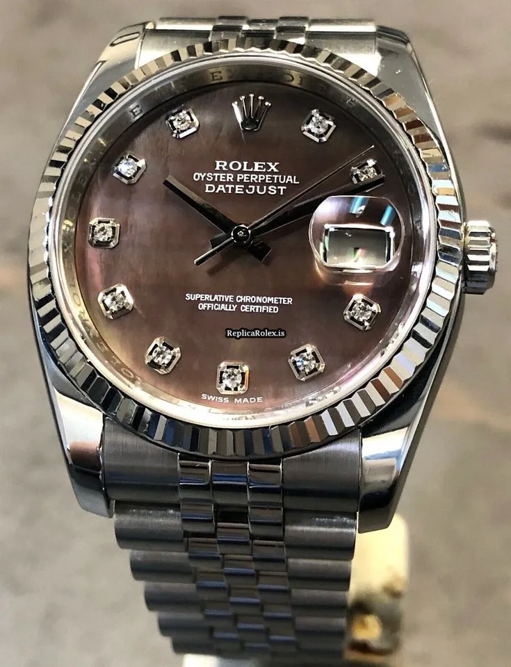 Fine Replica Rolex Datejust 116234 Automatic Movement 36mm Steel Case Mens/unisex Watch - Image 3