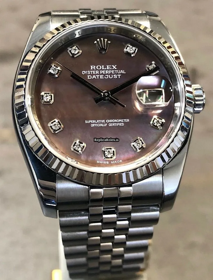 Fine Replica Rolex Datejust 116234 Automatic Movement 36mm Steel Case Mens/unisex Watch - Image 4