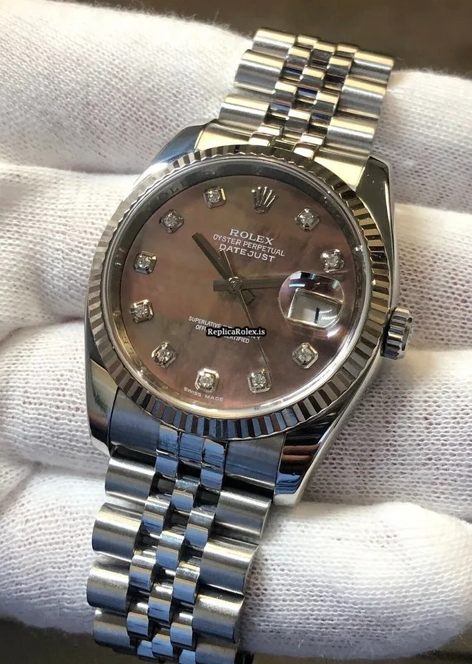 Fine Replica Rolex Datejust 116234 Automatic Movement 36mm Steel Case Mens/unisex Watch - Image 6