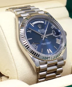 Lovely Fake Rolex Day-date 40 228239 Caliber 3255 Automatic Movement 40mm White Gold Case Watch