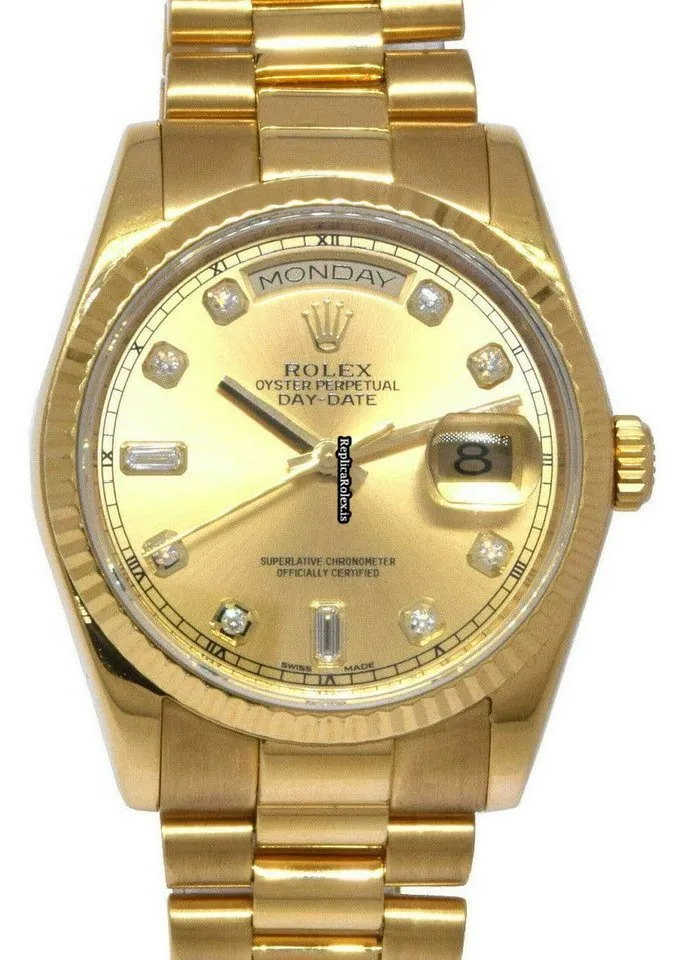 Appealing Replica Rolex Day-date 36 118238 Automatic Movement 36mm Yellow Gold Case Mens/unisex Watch