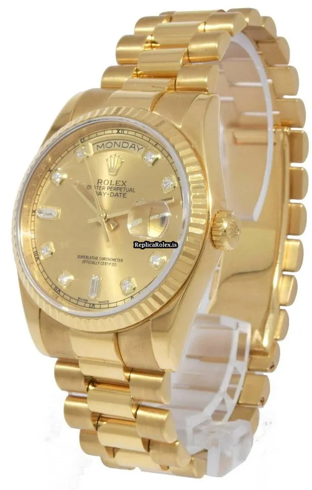 Appealing Replica Rolex Day-date 36 118238 Automatic Movement 36mm Yellow Gold Case Mens/unisex Watch - Image 10