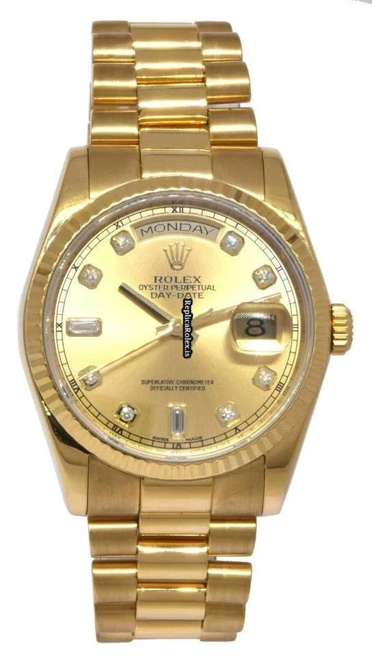 Appealing Replica Rolex Day-date 36 118238 Automatic Movement 36mm Yellow Gold Case Mens/unisex Watch - Image 11