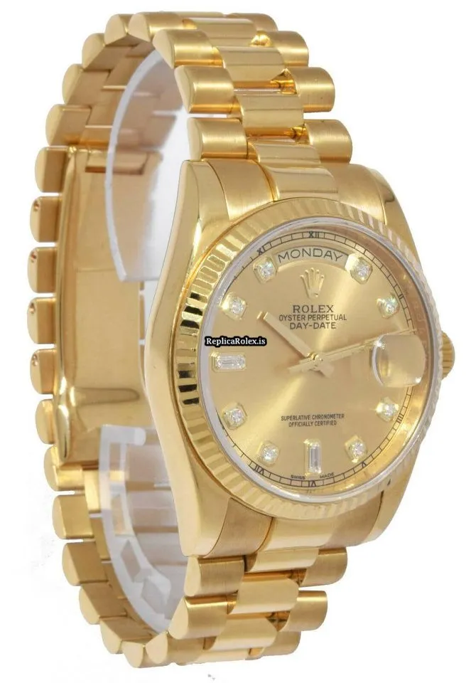 Appealing Replica Rolex Day-date 36 118238 Automatic Movement 36mm Yellow Gold Case Mens/unisex Watch - Image 4