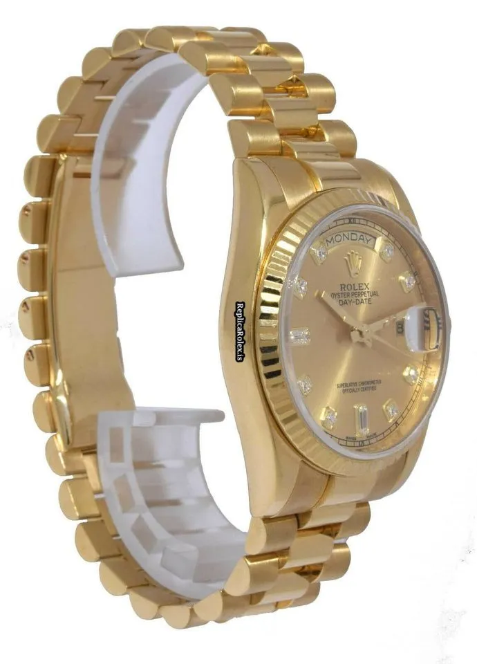 Appealing Replica Rolex Day-date 36 118238 Automatic Movement 36mm Yellow Gold Case Mens/unisex Watch - Image 5