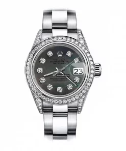 Great Fake Rolex Oyster Perpetual Lady Date 69160 Automatic Movement 26mm Steel Case Womens Watch
