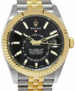 Inexpensive Replica Rolex Sky-dweller 326933 Automatic Movement 42mm Gold/steel Case Watch