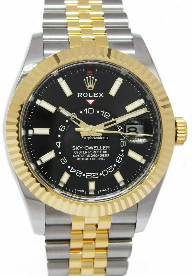 Inexpensive Replica Rolex Sky-dweller 326933 Automatic Movement 42mm Gold/steel Case Watch