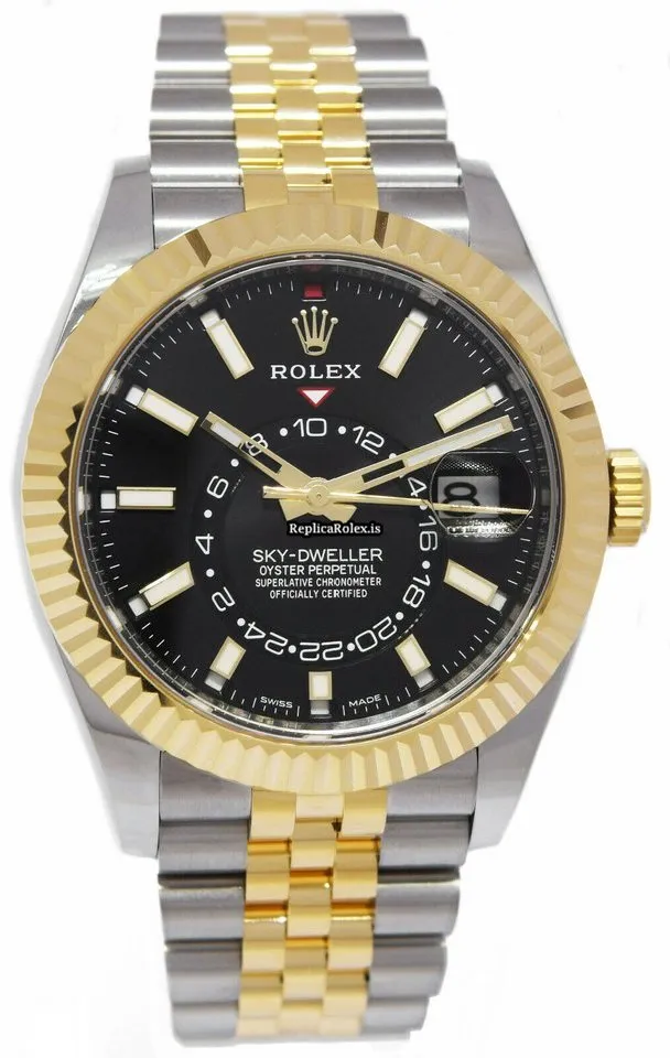 Inexpensive Replica Rolex Sky-dweller 326933 Automatic Movement 42mm Gold/steel Case Watch - Image 11