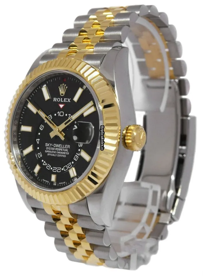 Inexpensive Replica Rolex Sky-dweller 326933 Automatic Movement 42mm Gold/steel Case Watch - Image 3