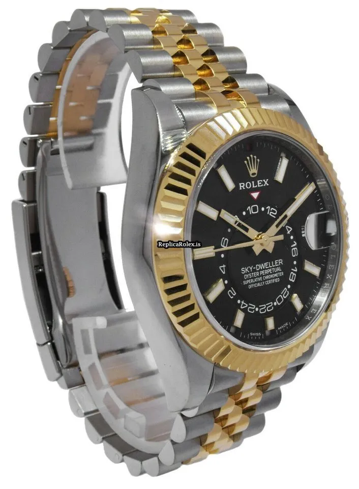 Inexpensive Replica Rolex Sky-dweller 326933 Automatic Movement 42mm Gold/steel Case Watch - Image 4