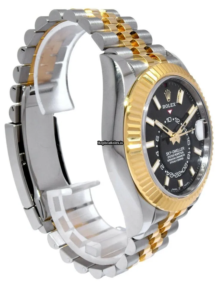 Inexpensive Replica Rolex Sky-dweller 326933 Automatic Movement 42mm Gold/steel Case Watch - Image 7