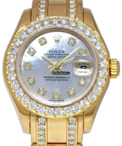 Incredible Replica Rolex Lady-datejust Pearlmaster 80298 Automatic Movement 29mm Yellow Gold Case Womens Watch