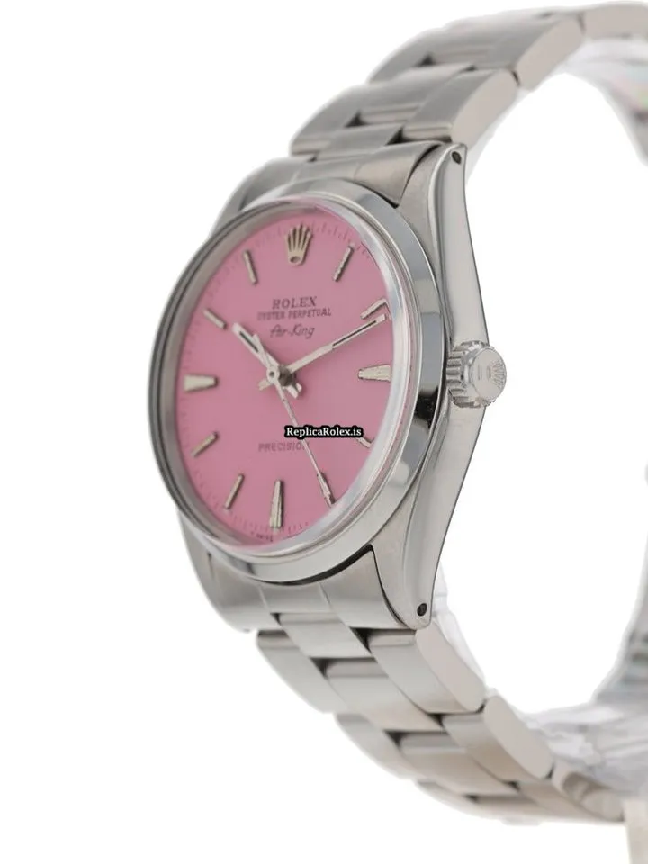 High-end Fake Rolex Air King Precision 5500 34mm Steel Case Watch - Image 3