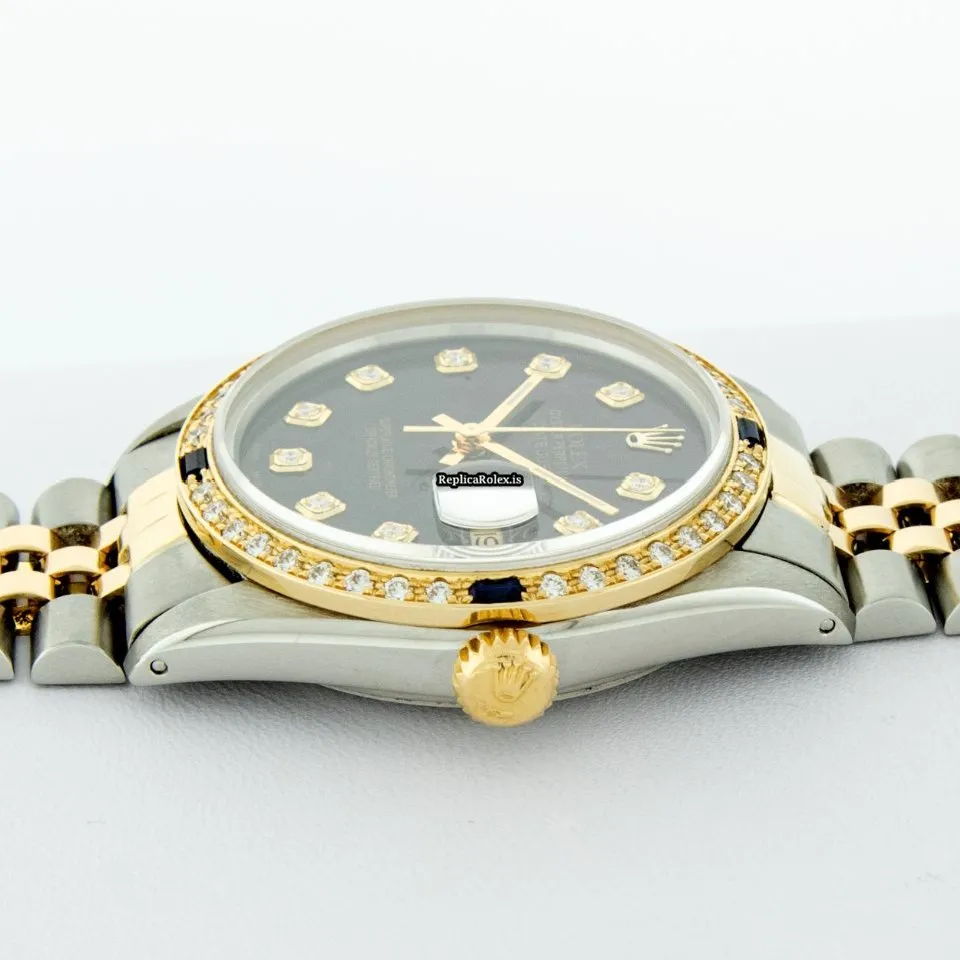 Swiss Fake Rolex Datejust 16013 Caliber 3035 Automatic Movement 36mm Gold/steel Case Mens/unisex Watch - Image 10