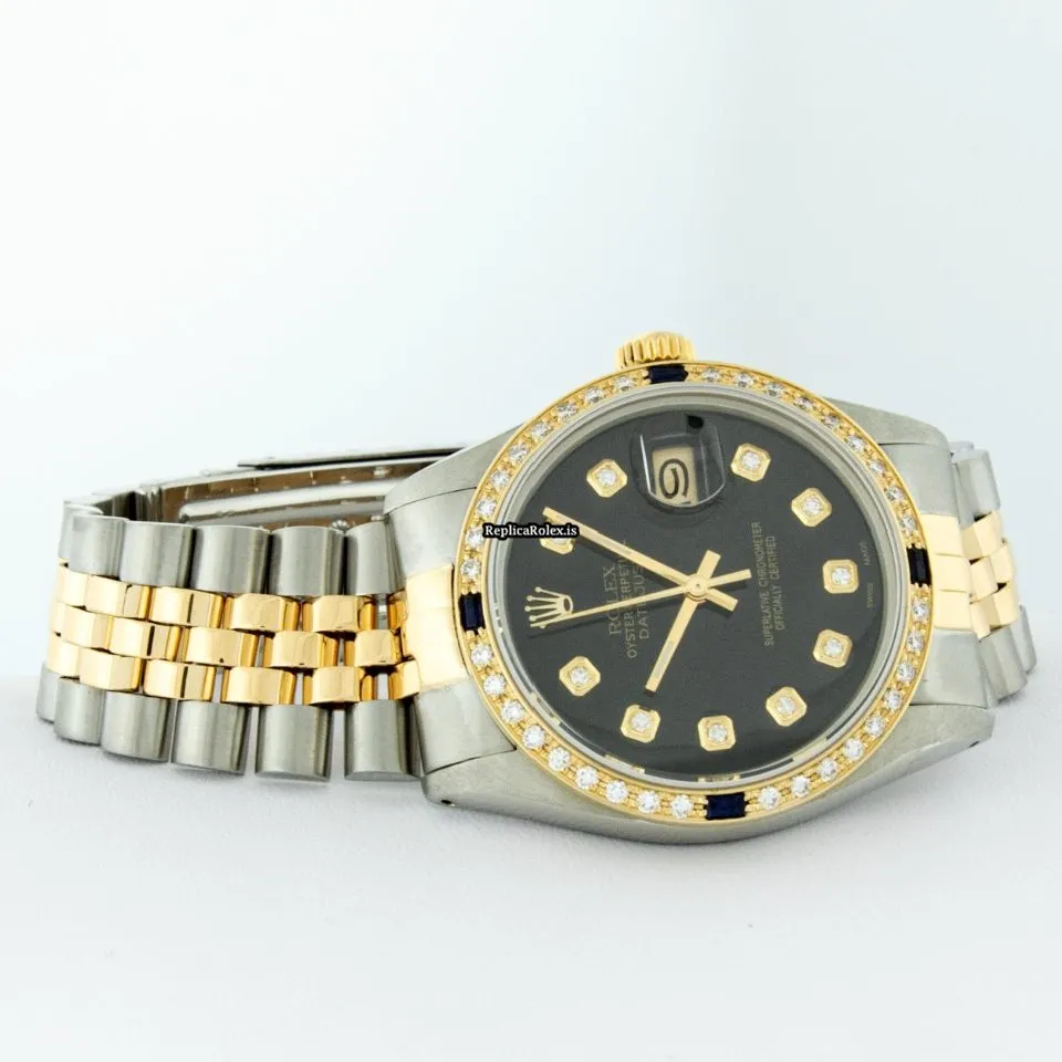 Swiss Fake Rolex Datejust 16013 Caliber 3035 Automatic Movement 36mm Gold/steel Case Mens/unisex Watch - Image 6