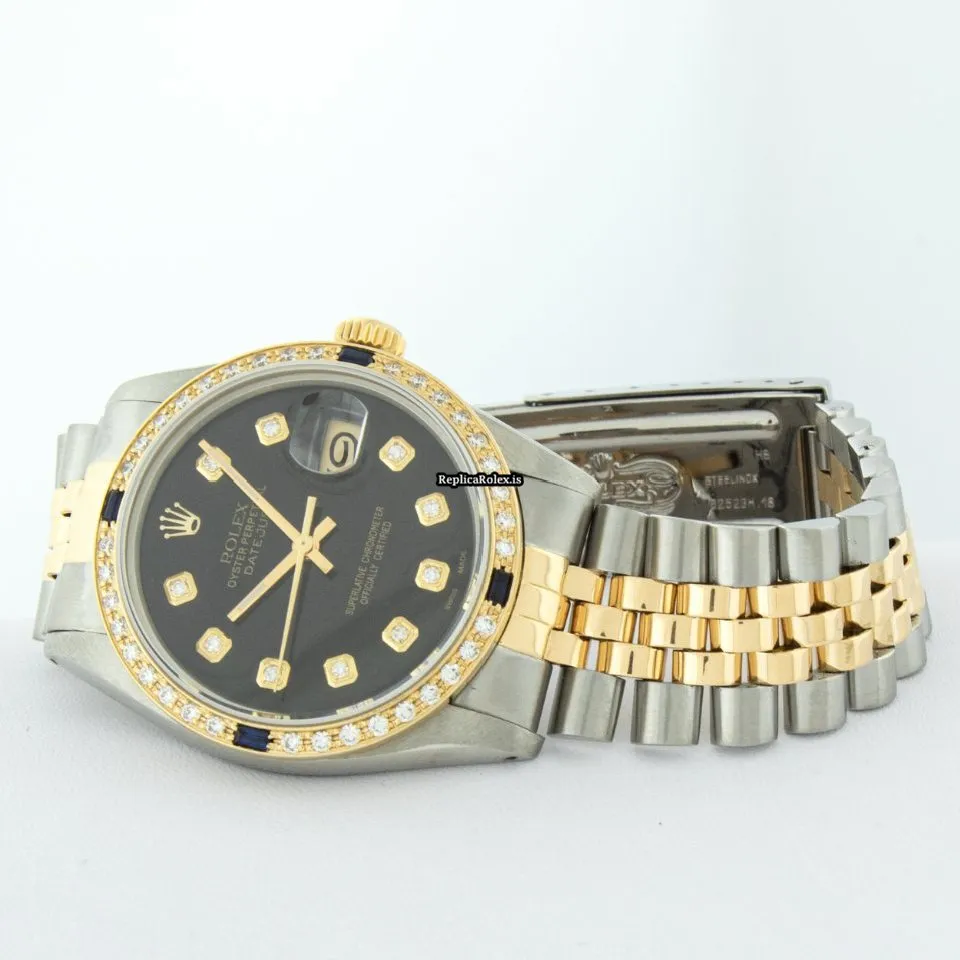Swiss Fake Rolex Datejust 16013 Caliber 3035 Automatic Movement 36mm Gold/steel Case Mens/unisex Watch - Image 7