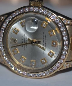 Inexpensive Knockoff Rolex Datejust Self Winding Automatic 26mm Yellow Gold Case Womens Watch