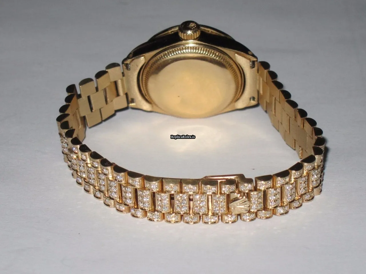 Inexpensive Knockoff Rolex Datejust Self Winding Automatic 26mm Yellow Gold Case Womens Watch - Image 6