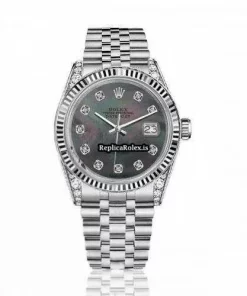 Perfect Replica Rolex Oyster Perpetual Lady Date 69160 Automatic Movement 26mm Steel Case Womens Watch
