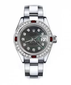 Wonderful Clone Rolex Oyster Perpetual Lady Date 69160 Automatic Movement 26mm Steel Case Womens Watch