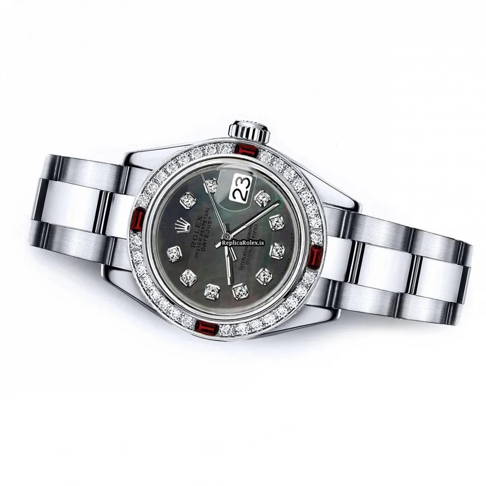 Wonderful Clone Rolex Oyster Perpetual Lady Date 69160 Automatic Movement 26mm Steel Case Womens Watch - Image 2