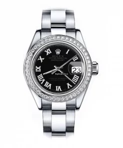 Popular Imitation Rolex Oyster Perpetual Lady Date 69160 Automatic Movement 26mm Steel Case Womens Watch