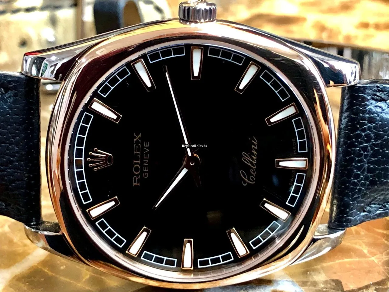 Superior Replica Rolex Cellini Danaos 4243 Caliber 1602 Manual Winding Movement 38x46mm White Gold Case Mens/unisex Watch