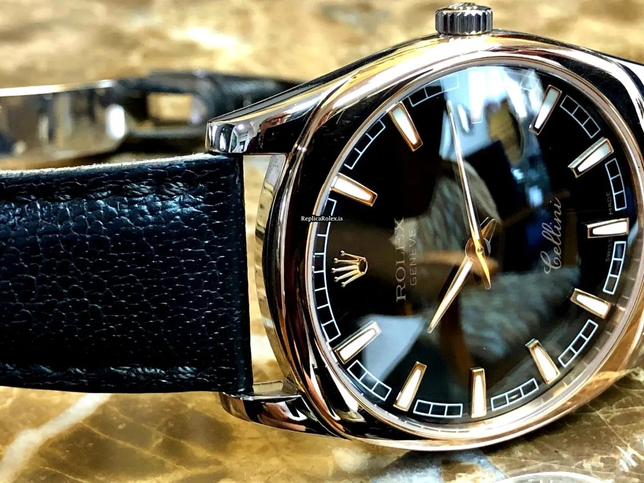 Superior Replica Rolex Cellini Danaos 4243 Caliber 1602 Manual Winding Movement 38x46mm White Gold Case Mens/unisex Watch - Image 2