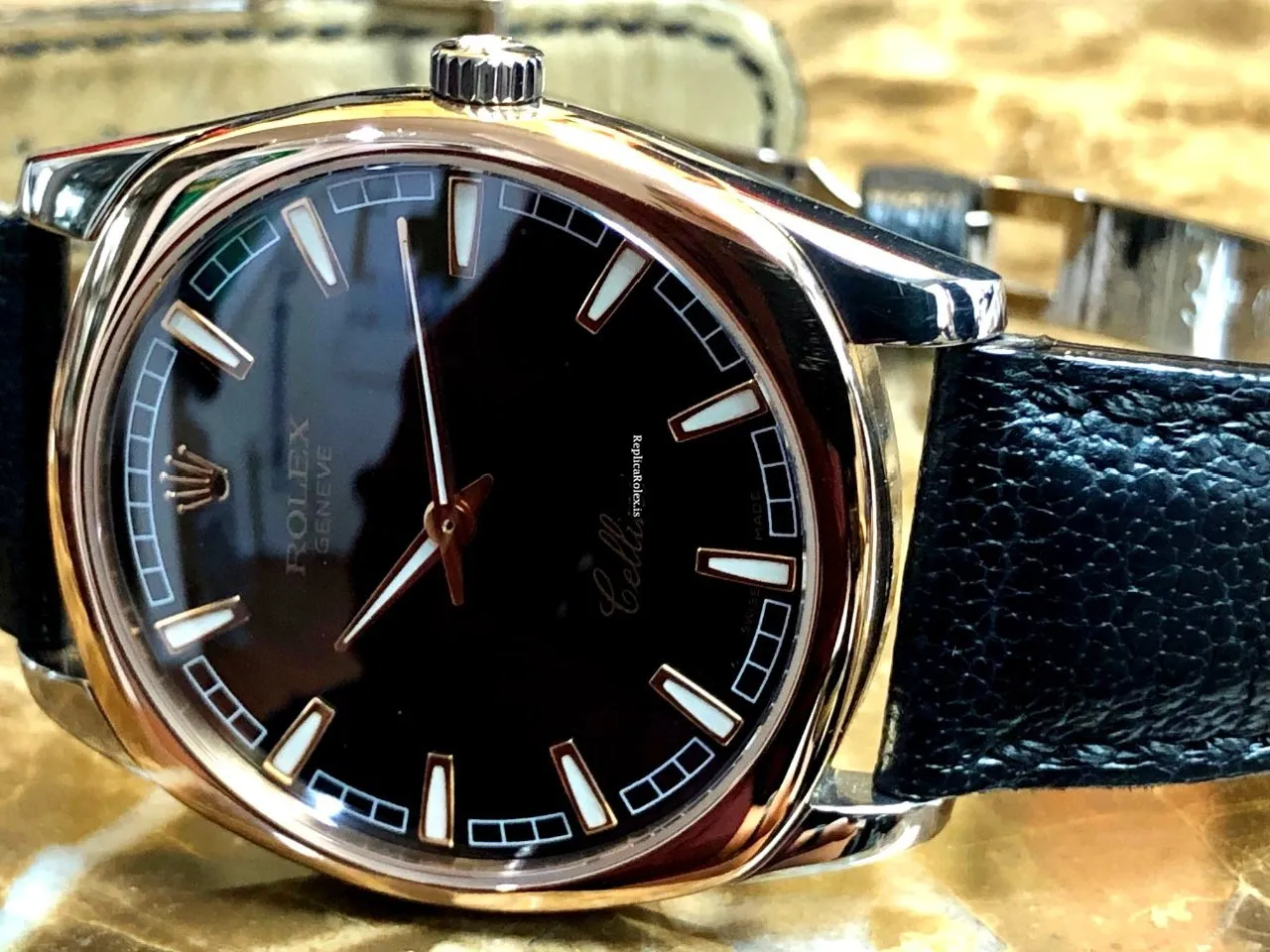 Superior Replica Rolex Cellini Danaos 4243 Caliber 1602 Manual Winding Movement 38x46mm White Gold Case Mens/unisex Watch - Image 3