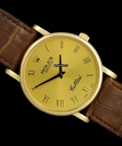 Durable Copy Rolex Cellini 8255sh Caliber 1600 Manual Winding Movement 32x38.5mm Yellow Gold Case Mens/unisex Watch