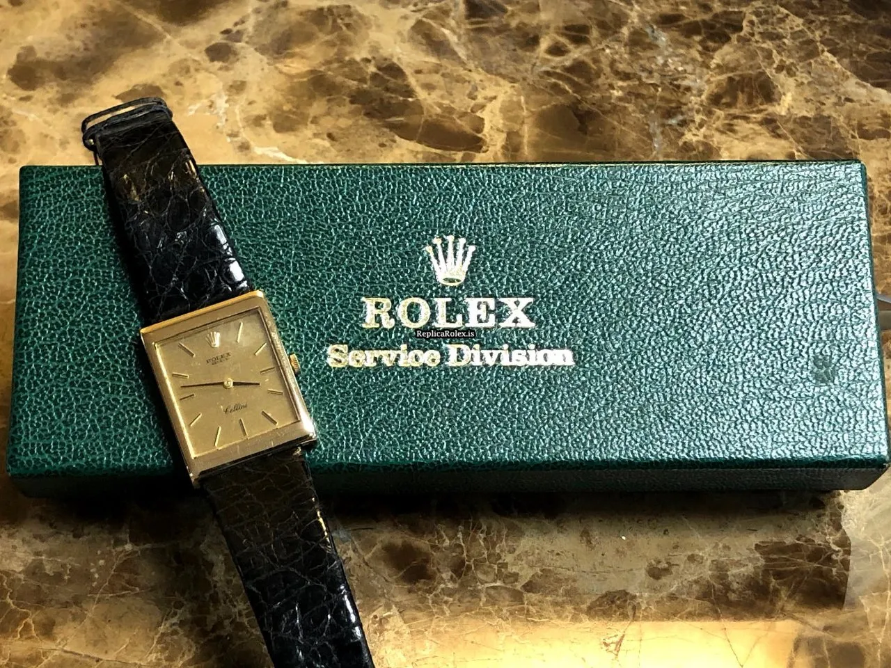 Amazing Replica Rolex Cellini 4014 Caliber 1601 Manual Winding Movement 22.5x28.5mm Yellow Gold Case Mens/unisex Watch - Image 12