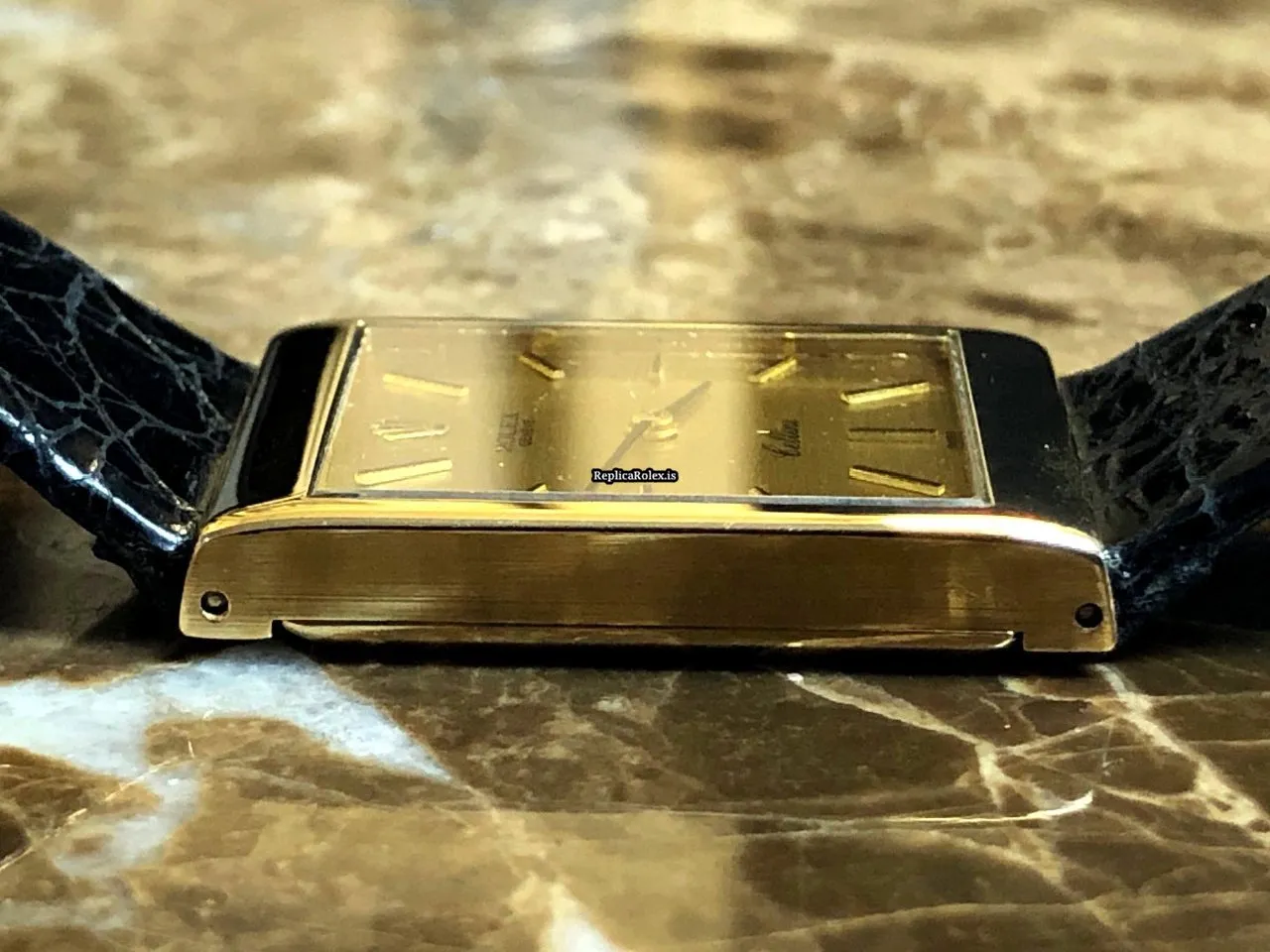 Amazing Replica Rolex Cellini 4014 Caliber 1601 Manual Winding Movement 22.5x28.5mm Yellow Gold Case Mens/unisex Watch - Image 6