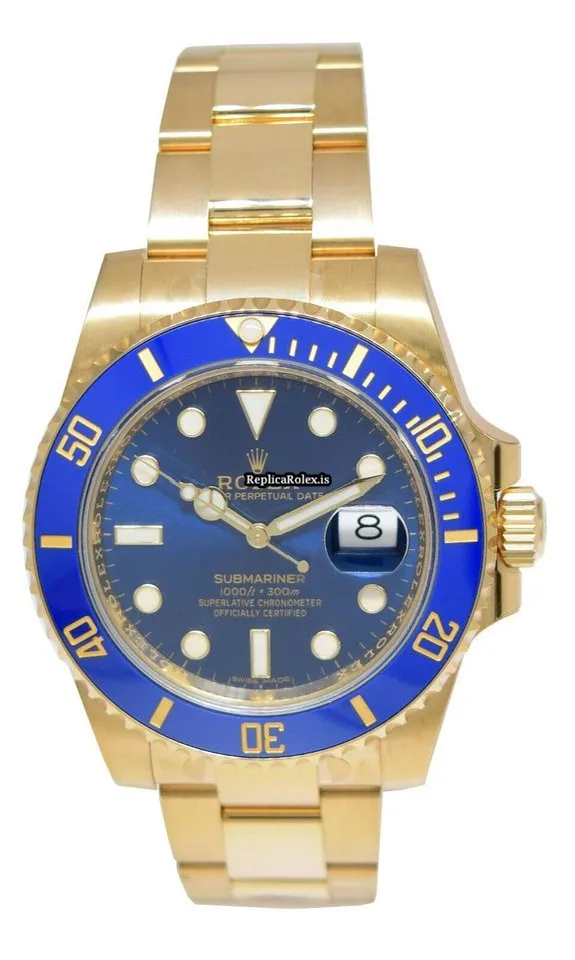Durable Replica Rolex Submariner Date 116618lb Automatic Movement 40mm Yellow Gold Case Watch - Image 2
