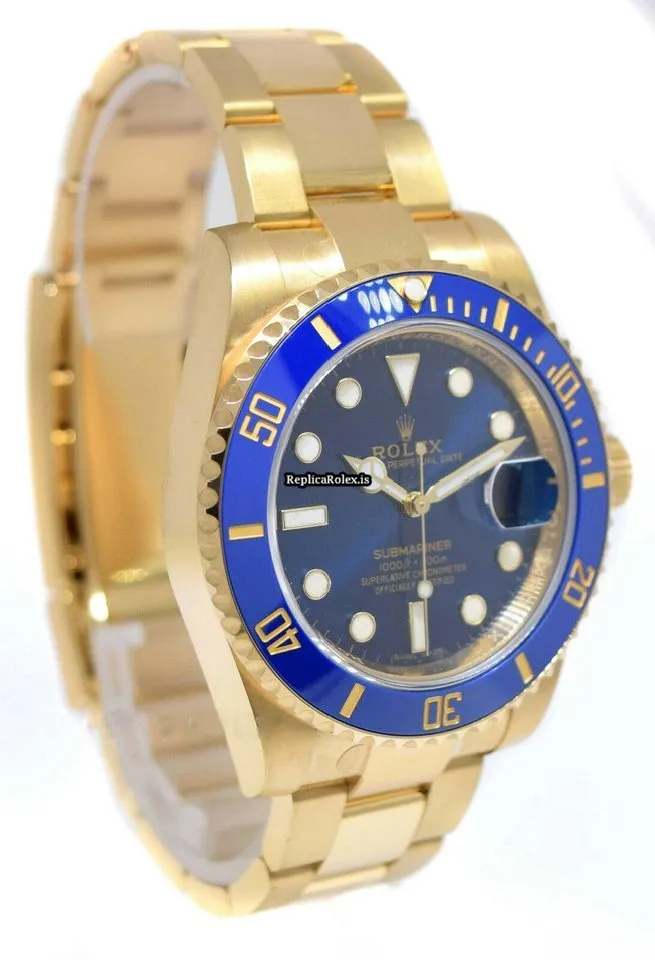 Durable Replica Rolex Submariner Date 116618lb Automatic Movement 40mm Yellow Gold Case Watch - Image 4