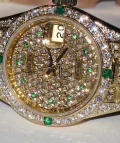 Suitable Replica Rolex Datejust Self Winding Automatic 26mm Yellow Gold Case Womens Watch