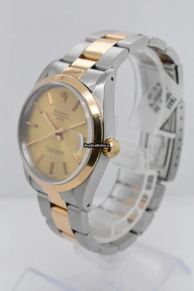 Reliable Replica Rolex Oyster Perpetual Date 15203 Caliber 3135 Automatic Movement 34mm Gold/steel Case Mens/unisex Watch - Image 2