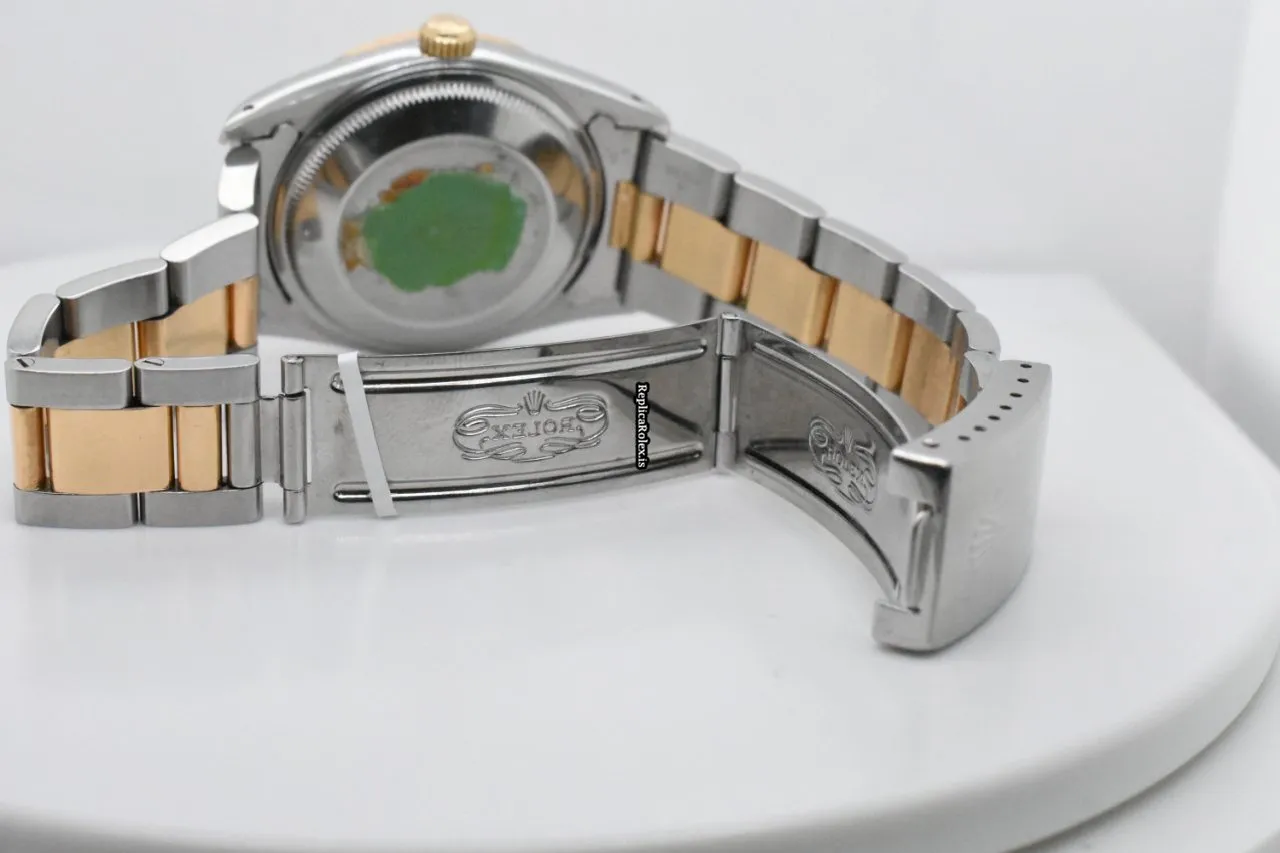 Reliable Replica Rolex Oyster Perpetual Date 15203 Caliber 3135 Automatic Movement 34mm Gold/steel Case Mens/unisex Watch - Image 6