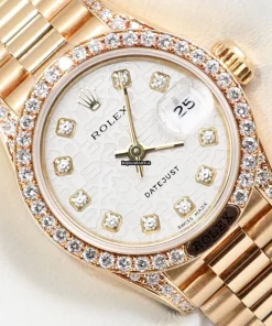 Excellent Copies Rolex Lady-datejust 69158 Automatic Movement 26mm Yellow Gold Case Womens Watch