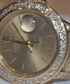 Cool Fake Rolex Datejust Self Winding Automatic 26mm Yellow Gold Case Womens Watch