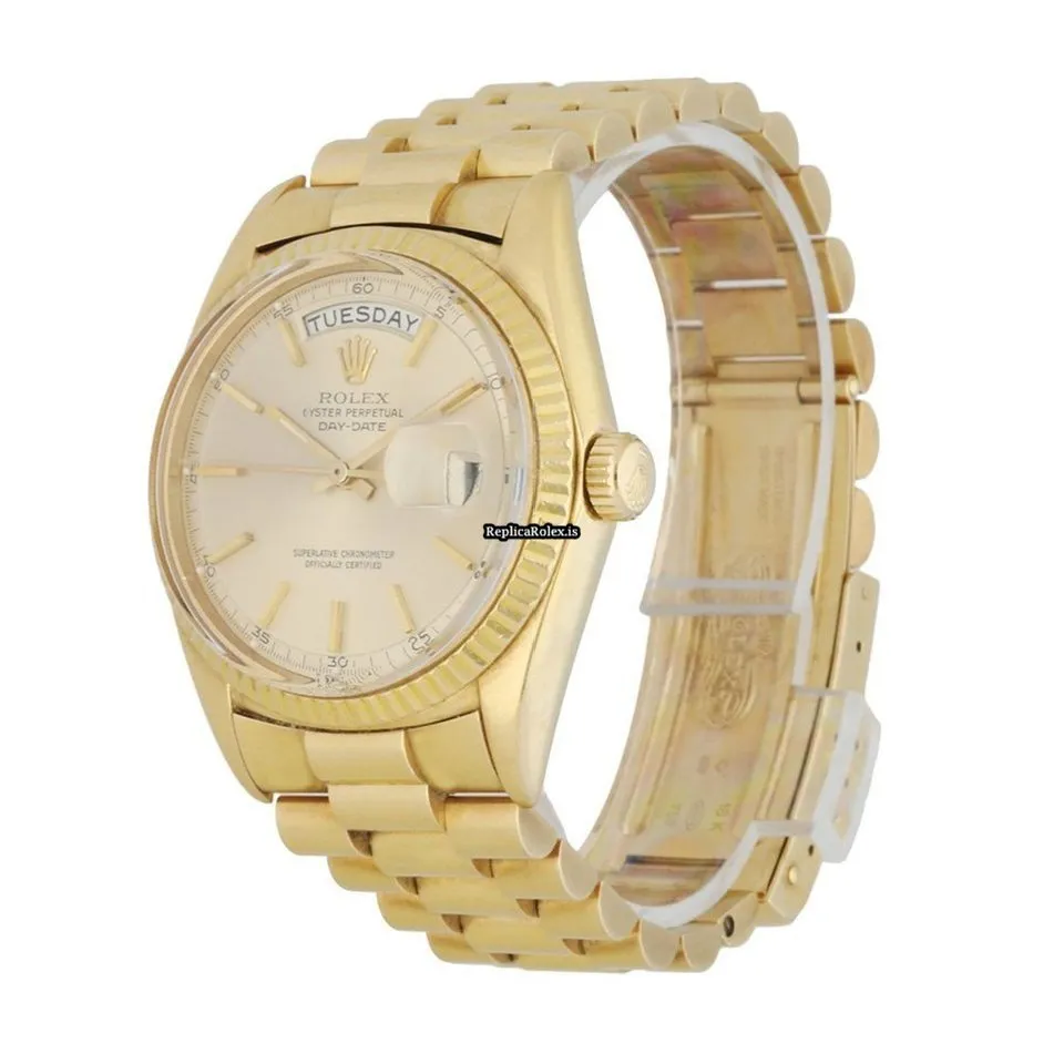 Wholesale Replica Rolex Day-date 36 1803 Automatic Movement 36mm Yellow Gold Case Mens/unisex Watch - Image 2